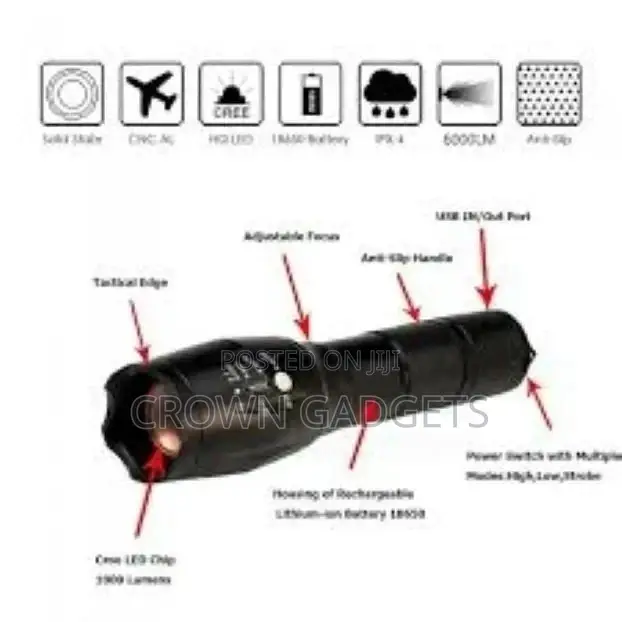 LED Torch, Weant Probe Shiny Bright 5000lm X800 T6 LED Flash