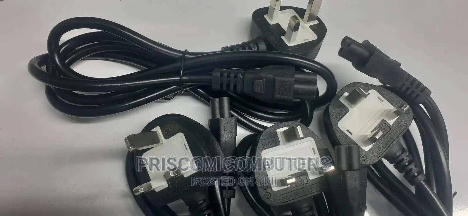 Laptop Charger Power Cable - 3 Pin White