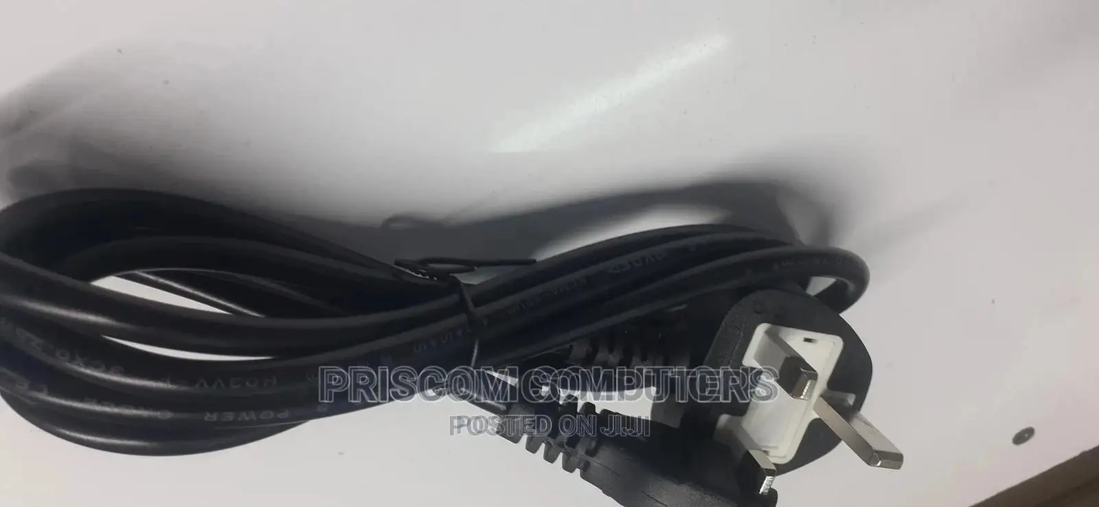 Laptop Charger Power Cable - 3 Pin White
