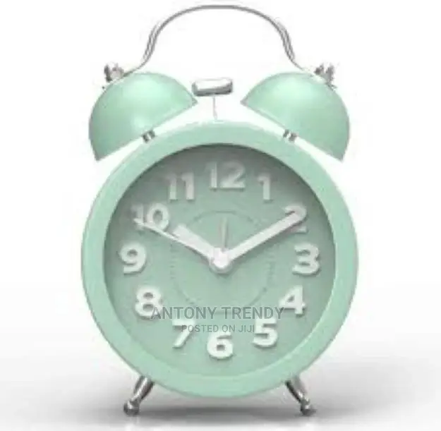 Mini Non-Ticking Vintage Classic Analog Alarm Clock for Heav