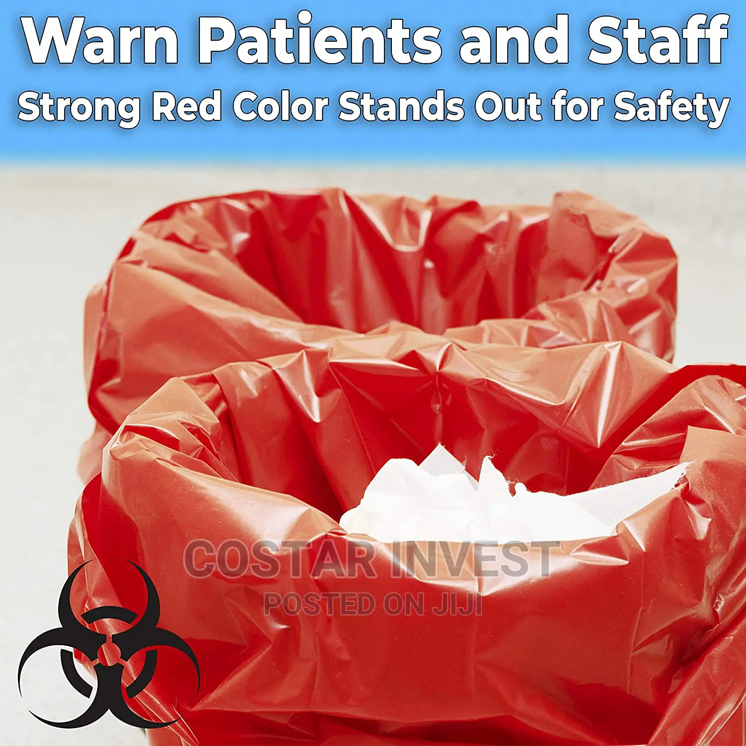 Infectious Biohazard Bags-All Colors Sizes