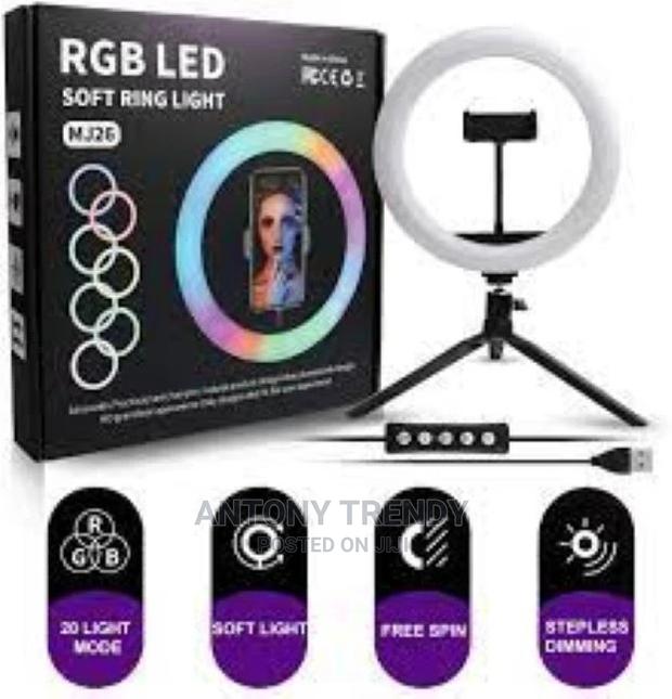 Ring Light, 13-Inch RGB Dimmable LED Ring Light With Foldabl - main view