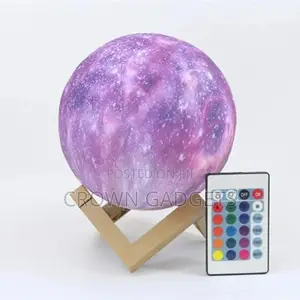 Bigbuter 3D Moon Light Lamp, 16 Colors 3D Galaxy Moon