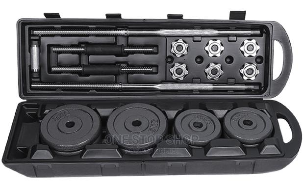 50kg Cast Iron Dumbbells/Barbell Set - thumbnail 2