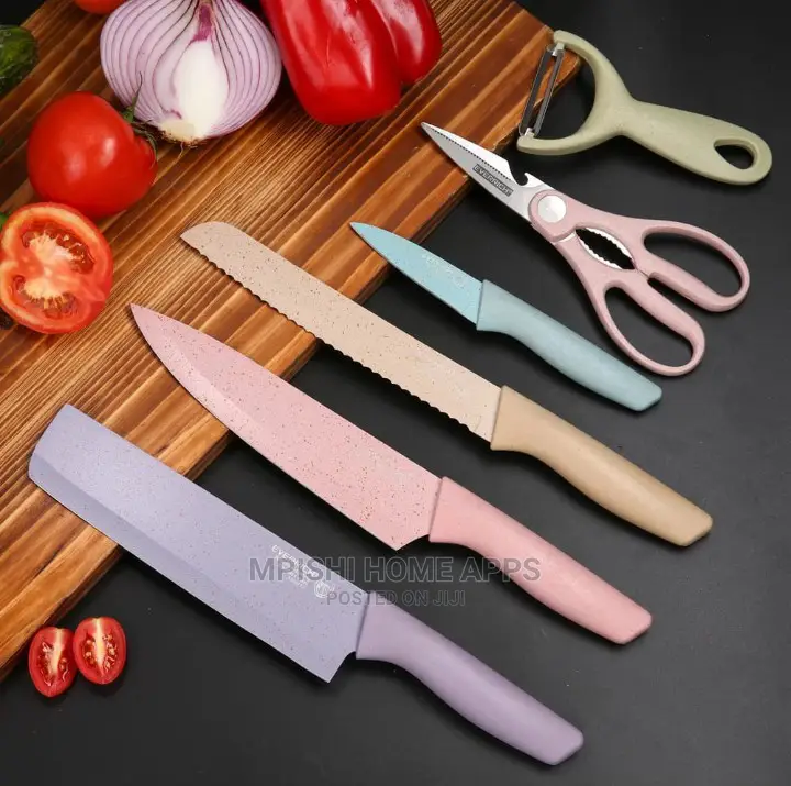 7pcs Knife Sets With Chop Board