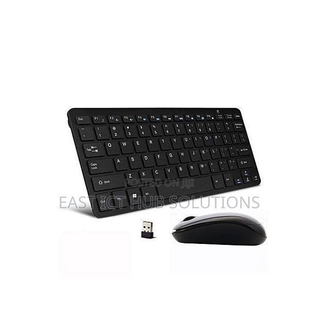 Wireless Keyboard Mouse Combo 2.4G Black Sleek Factor