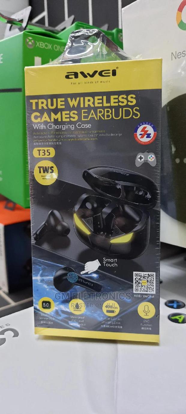 Awei Wireless Games Earbuds With Charging Case. - main view