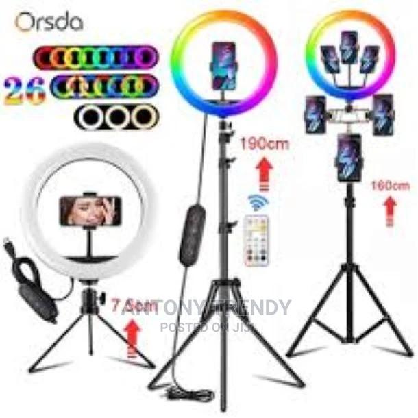 CASVO Ring Light, 13'' RGB Ring Light With Adjustable Tripod