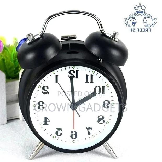 4" Twin Bell Alarm Clock Battery Operated