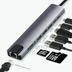 8 in 1 USB C Hub Macbook Pro Type C 4K HDMI Thunderbolt 3 Ad