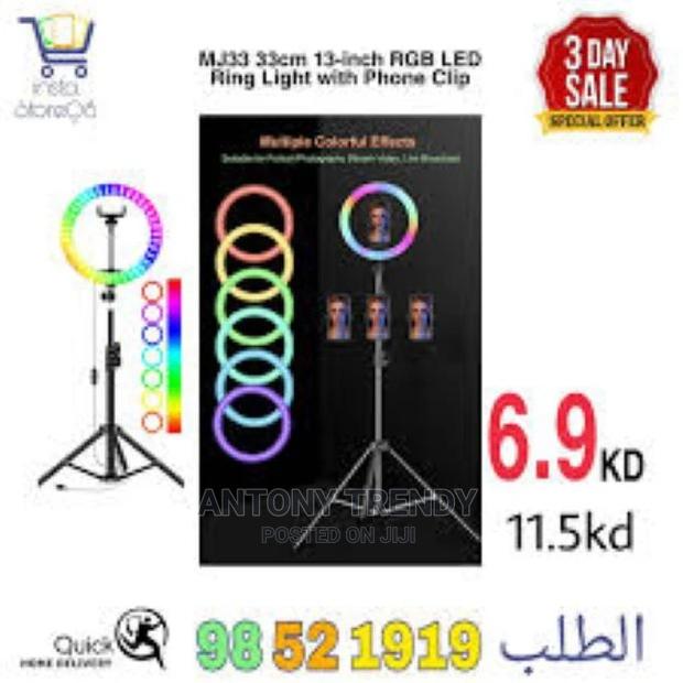 13 Inch Selfie Desktop LED Ring Light RGB Color Light 35W Di