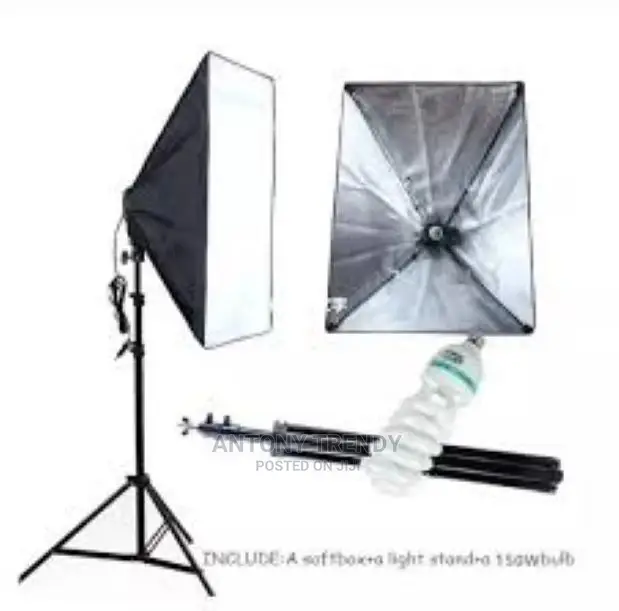 Inkeltech Softbox Lighting Kit - 50W E27 3000-6500k Dimmable