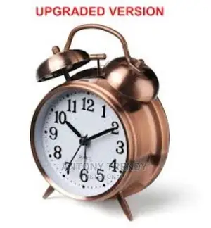 E-Deal Copper Vintage Twin Bell Table Alarm Clock With Night
