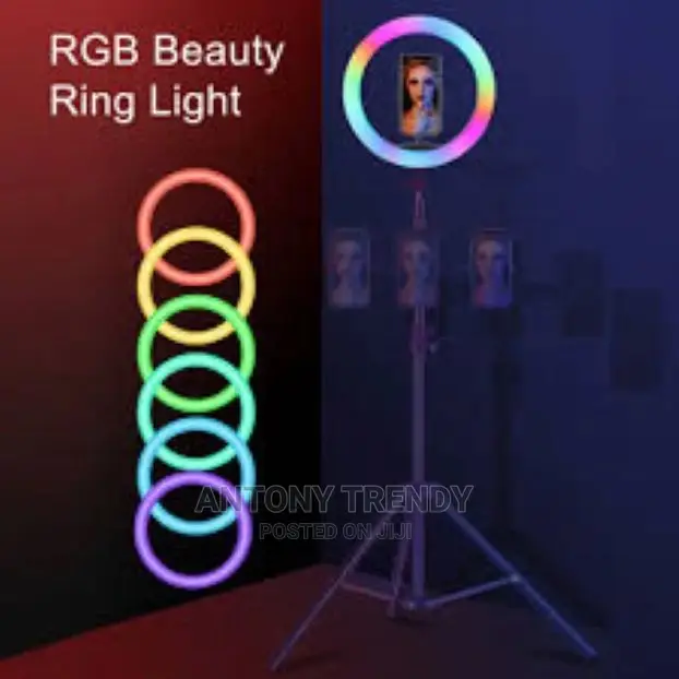 Mactrem 13 RGB Ring Light With Stand, Ring Light of Grey Al