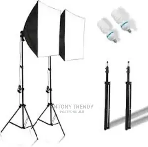 Photo Studio Diffuser 50*70cm Softbox E27 4 Lamp Holder Cont