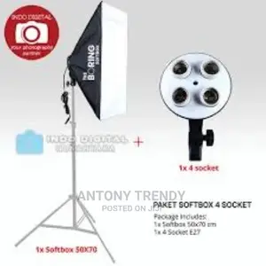 Andoer 50W 5500K 72 Beads E27 Socket Photo Video Studio Cont