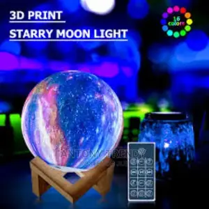 Excellentmono Living, Galaxy Moon Lamp,16 Colors 3D Galaxy