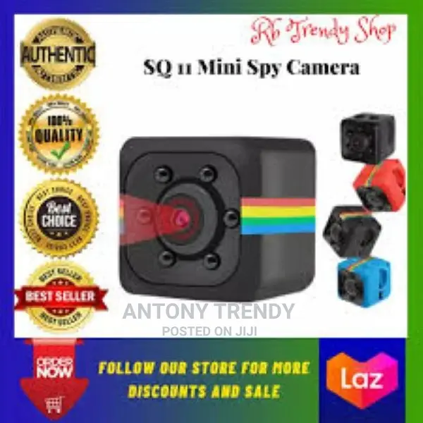 SQ11 Full HD Mini Spy DV Camera With IR Night Vision - Black
