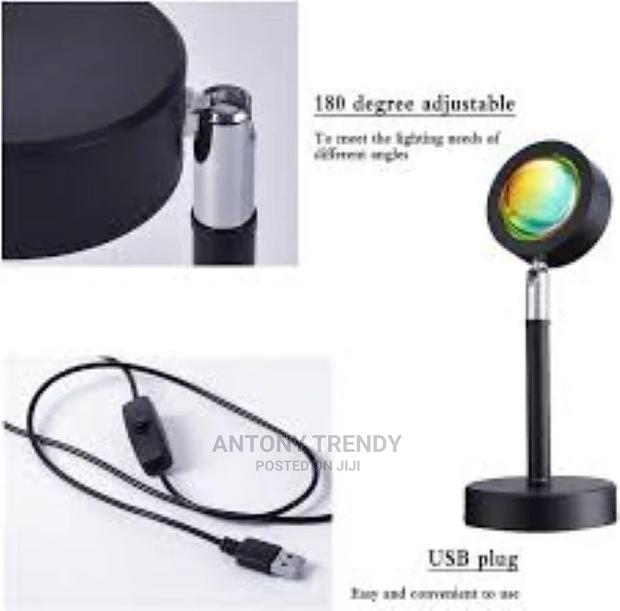 READY STOCK Sunset Projector Lamp Rainbow Led Night Light Su - main view