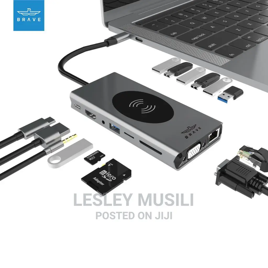 15 in 1 Usb C With Wireless Charger