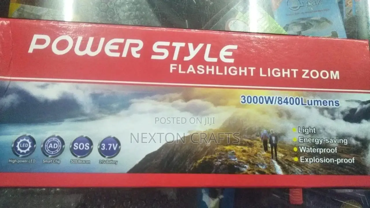 Power Style Rechargeable Flashlight Light Zoom
