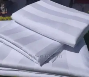White Stripped Bedsheet Sets