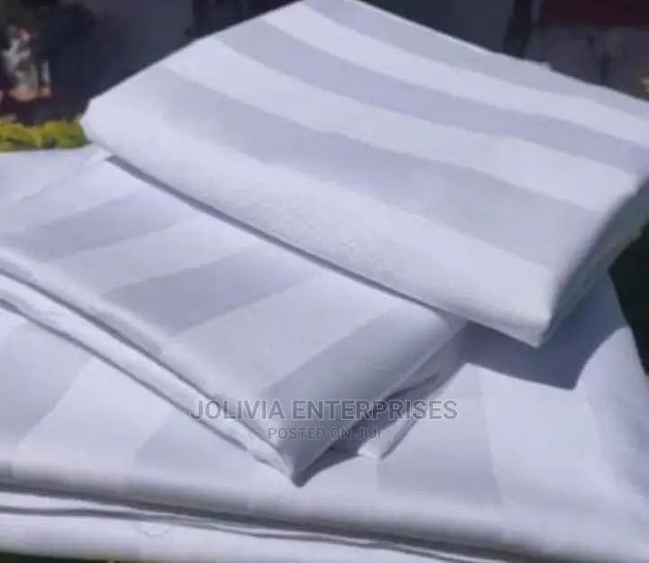 White Stripped Bedsheet Sets