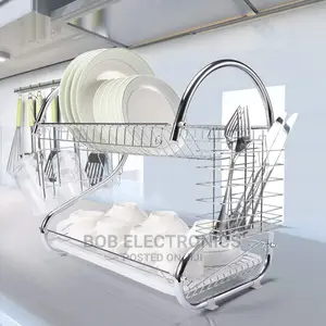 2 Tier Stainless Dish Drainer With a Tray
