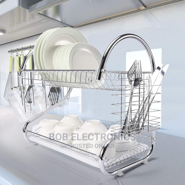 2 Tier Stainless Dish Drainer With a Tray - main view