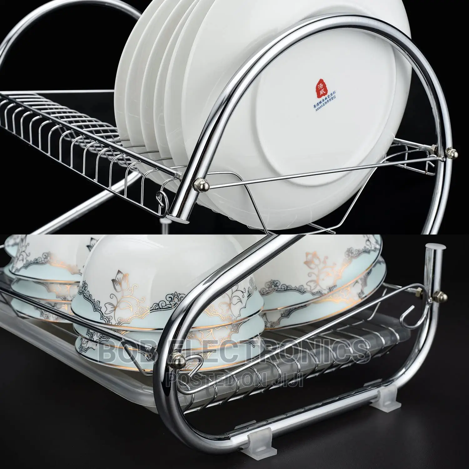 2 Tier Stainless Dish Drainer With a Tray