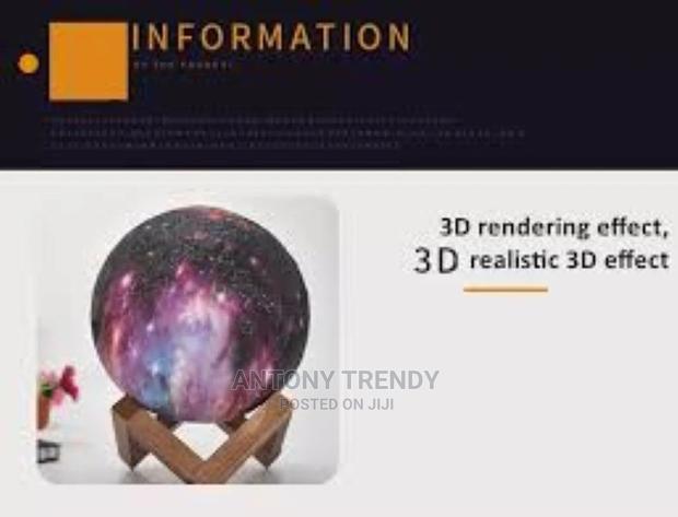 3D Galaxy Lamp Starry Moon Night Light With Touch and Remot
