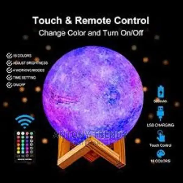 T20 3D Printing Moon Lamp Galaxy Moon Light Kids Night Light