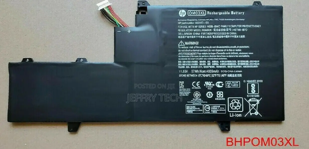 OM03XL Battery for HP Elitebook X360 1030 G2 863167-171 8632