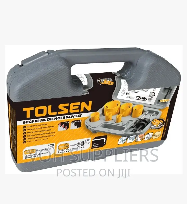 9pcs Bi-Metal Hole Saw Set