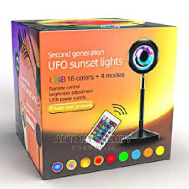 Colourful Sunset Projection Lamp, 180 Degree Rotation Rainbo