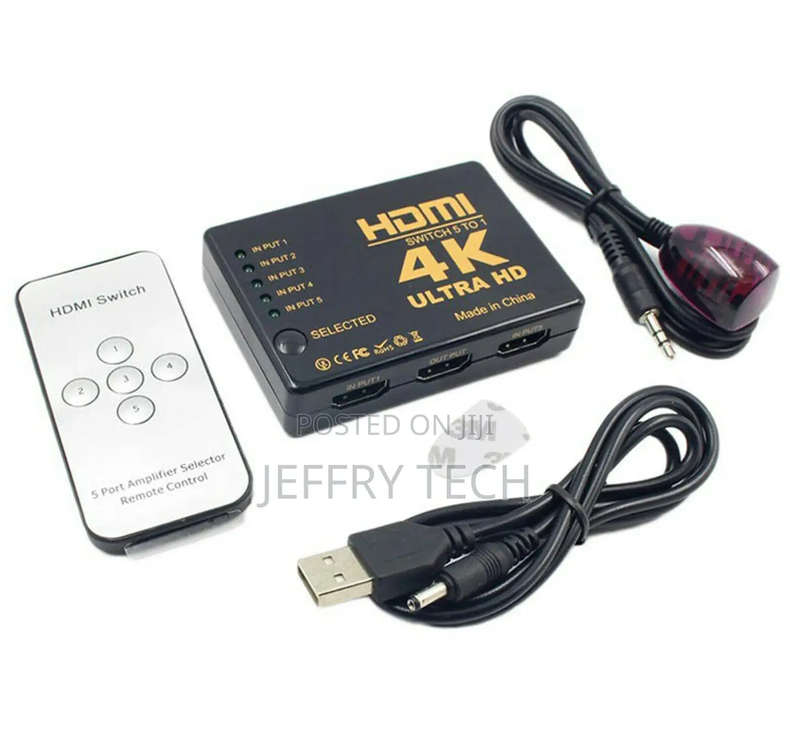 5 Way 4K Ultra HD HDMI Switch Splitter HDTV Auto 5 Port IN 1