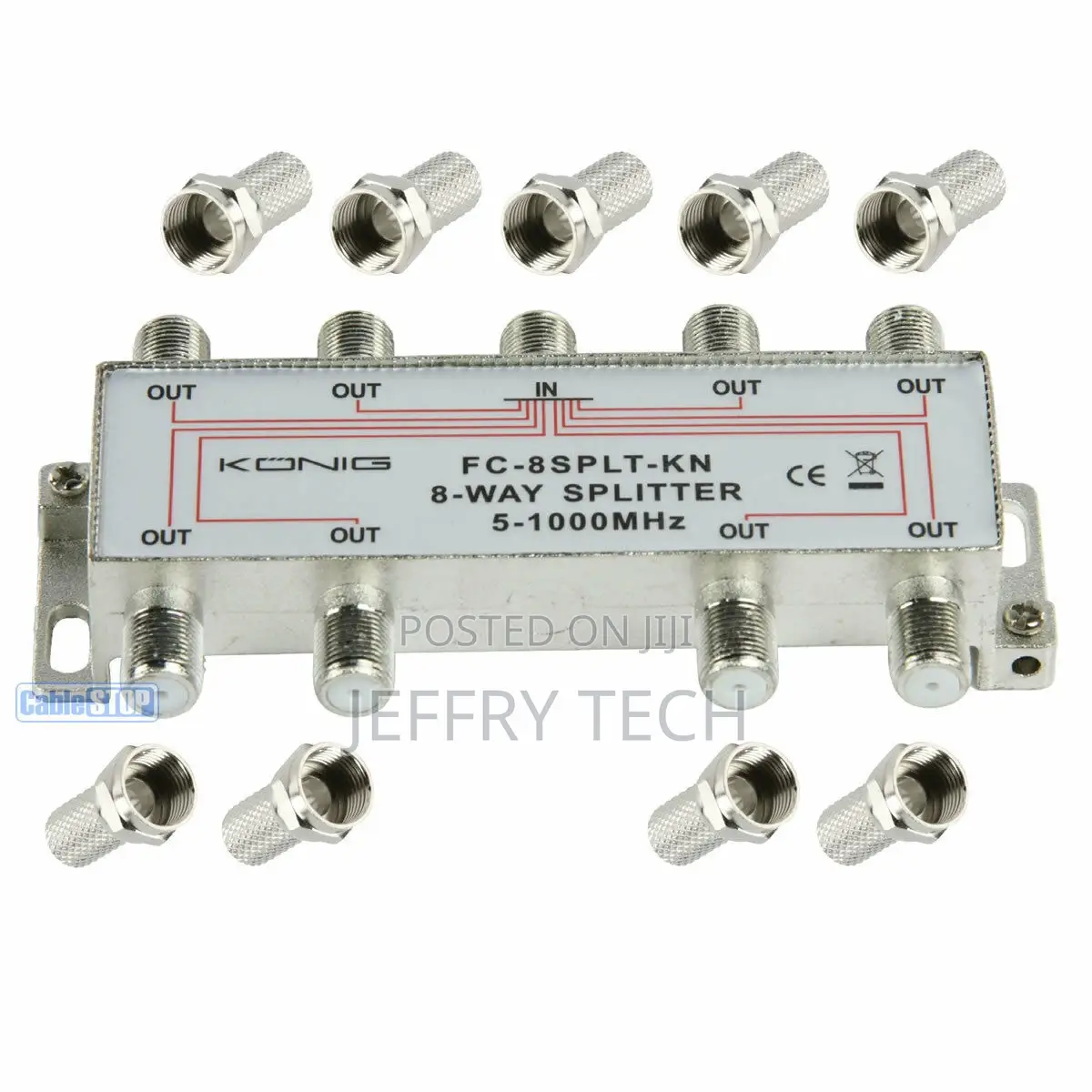 1 IN To 8 OUT TV Aerial Satellite Coaxial Splitter 5-1000 Mh