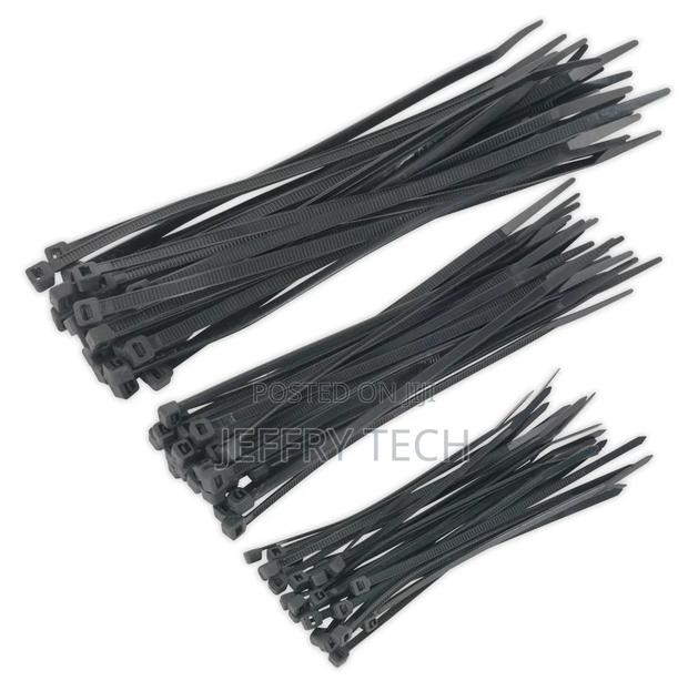 100 PCS Black ZIP Ties Variety Pack CABLE TIES Assorted Size