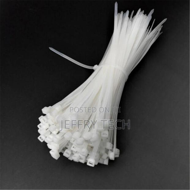 100pcs 2.5x150mm Pack White Nylon Plastic Locking Cable Ties - main view