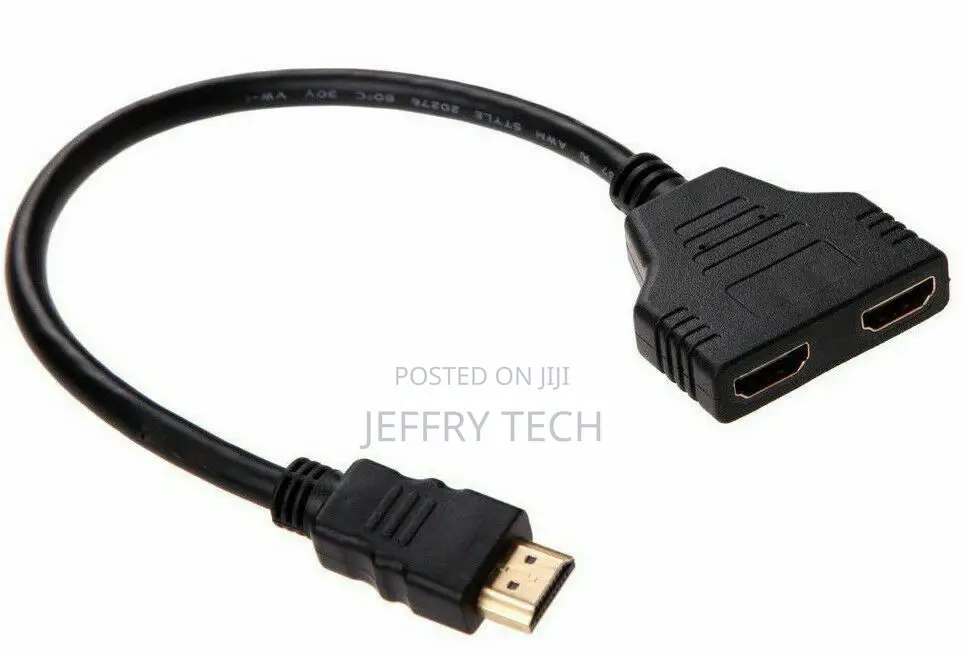 HDMI Male to Dual HDMI Female 1 to 2 Way Splitter Adapter Ca