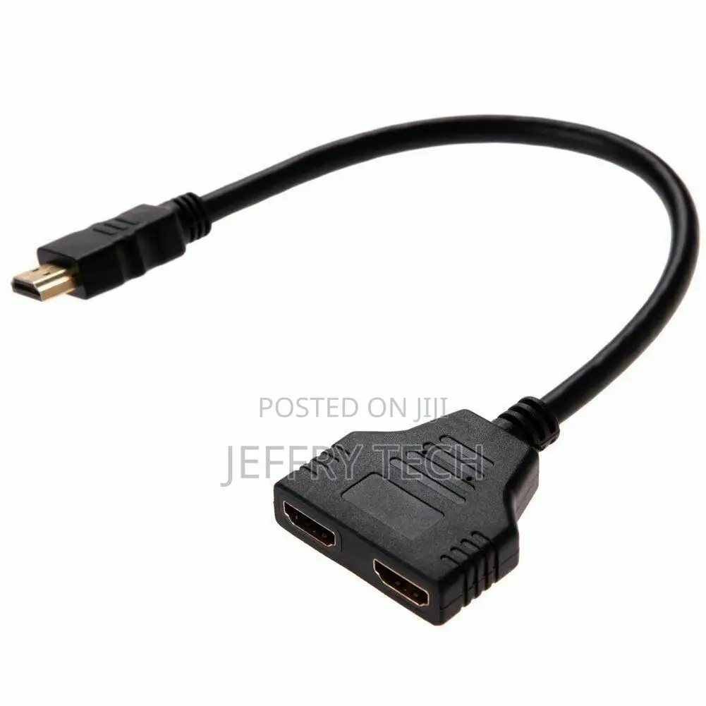 HDMI Male to Dual HDMI Female 1 to 2 Way Splitter Adapter Ca