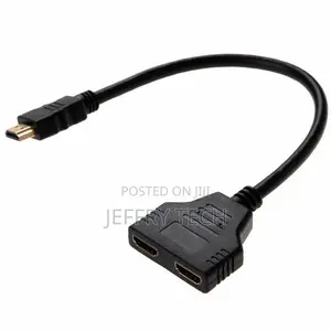 HDMI Male to Dual HDMI Female 1 to 2 Way Splitter Adapter Ca