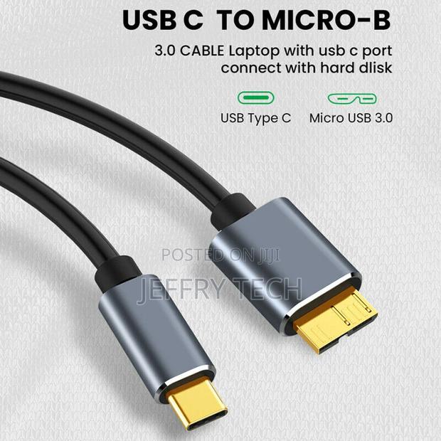 Type-C to USB 3.0 Micro B Cable Connector 5gbps External Har - main view
