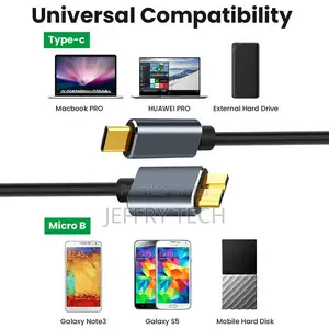 Type-C to USB 3.0 Micro B Cable Connector 5gbps External Har
