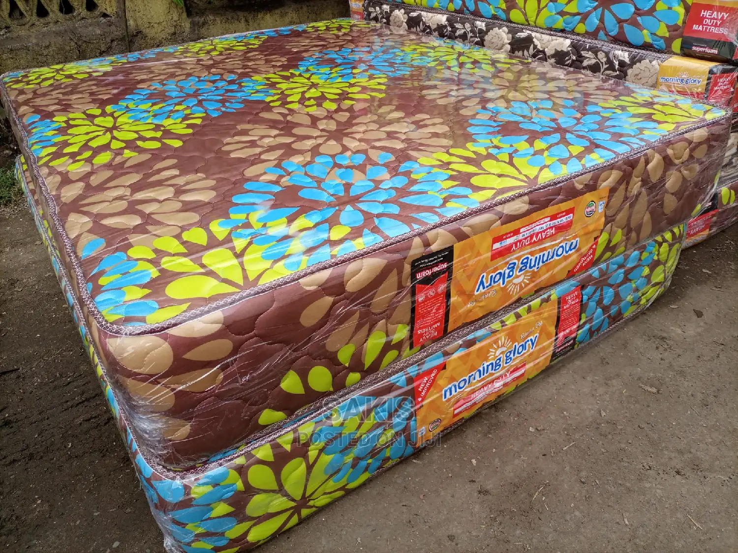 Multi-Colored Morning Glory Mattresses. HD Quilted 8" Thick.