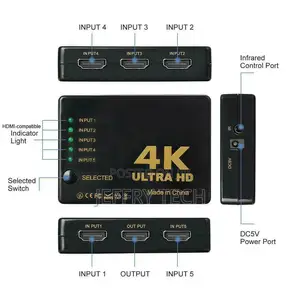 Uhd 3D 4K 1080P HDMI Splitter Switch Selector Switcher IR Hu