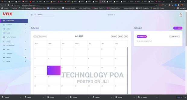 Lawyer Office Management System - main view