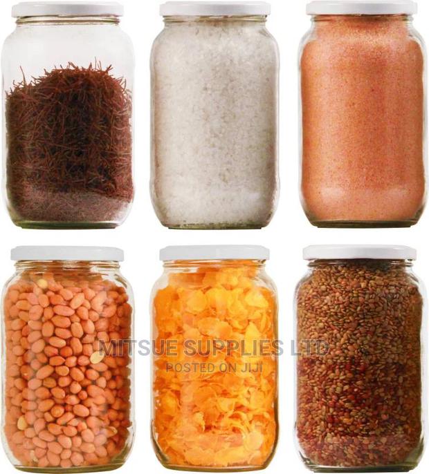 A Box of 50 1000ML Glass Jars With Airtight Lids