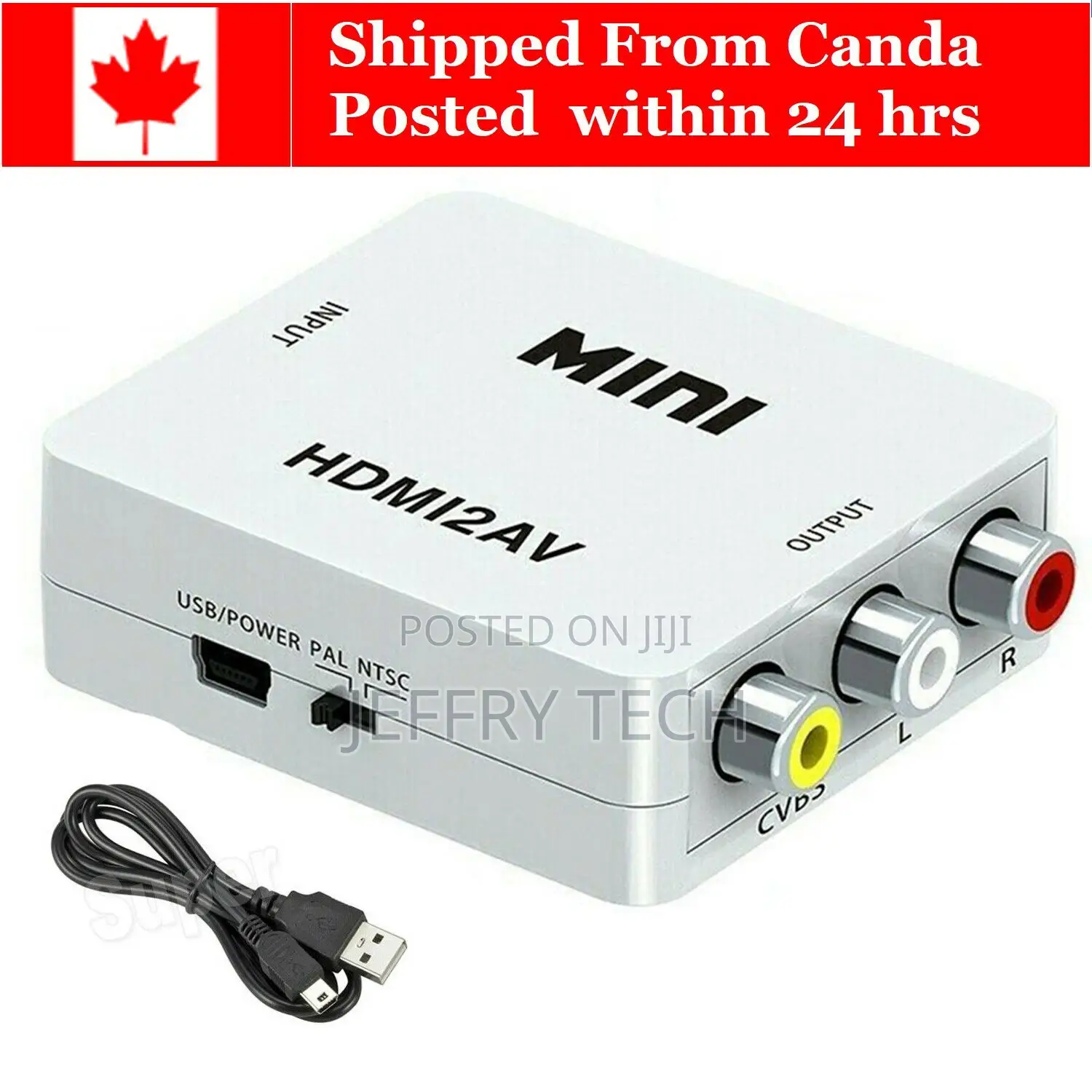 HDMI to AV Converter Output Digital to RCA Analog Audio/Vide