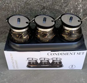 Marble Condiment Set